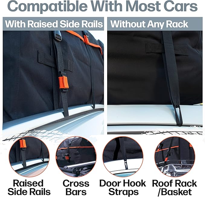 RoofPax XXL 28 cuft Car Rooftop Cargo Carrier Bag Extra Waterproof Car Roof - Image 2
