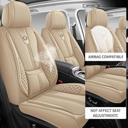 Car Seat Covers Full Set, Easy Install Luxury Leather Automotive Seat Covers - Image 3