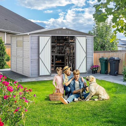 MyVoice 8x10 FT Wooden Outdoor Storage Shed - Image 8