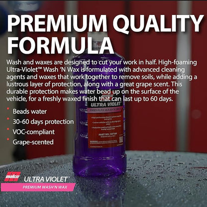 Malco Ultra Violet Premium Wash'n Wax – Best 2-in-1 Car Wash and Wax/Cleans and - Image 6