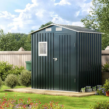 6X4X6.5 FT Compact Vertical Outdoor Steel Storage Shed - Image 8