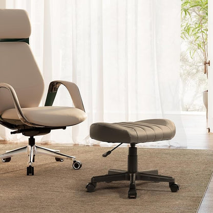 EUREKA ERGONOMIC Height Adjustable Foot Stool, 19x18'' Large Seat Under Desk - Image 9