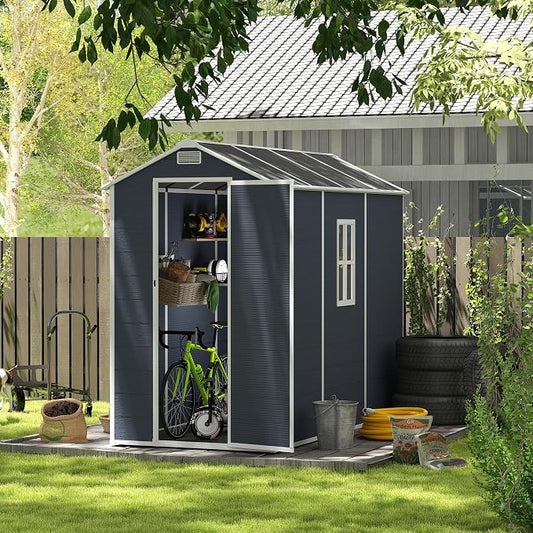 MyVoice 8x4 FT Outdoor Resin Storage Shed by MyVoice