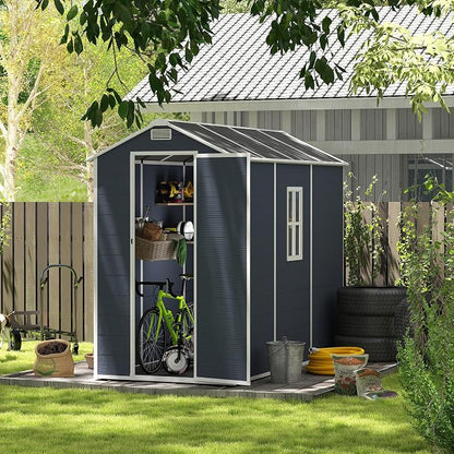 8x4 FT Outdoor Storage Resin Shed - Image 6