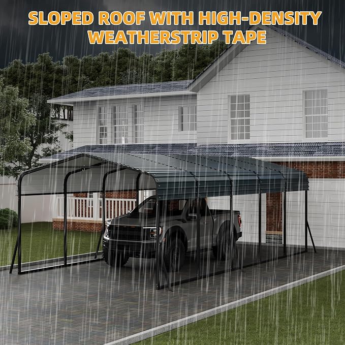 12' x 24' Heavy Duty Metal Carport - Image 7