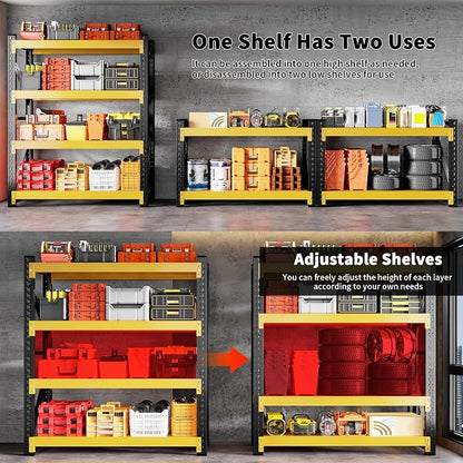 5000LBS Garage Shelving 59" W Garage Shelving Heavy Duty 4-Tier Metal Storage - Image 5