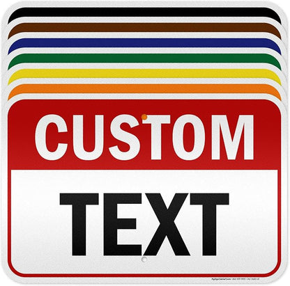 Custom Sign, Custom Sign for Business, Indoor/Outdoor use. 12x18 Inches by MySignCenter