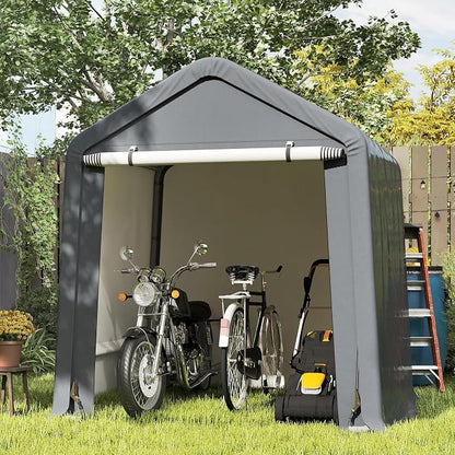 Tangkula 6x6.5Ft Portable Shed, Outdoor Storage Shelter - Image 9