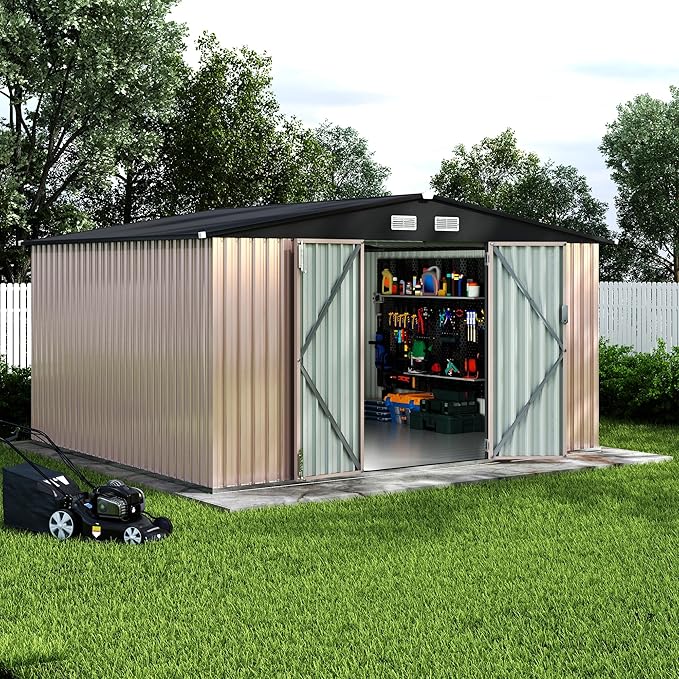 10x12 FT Metal Storage Sheds Outdoor, Metal ToolShed - Image 7