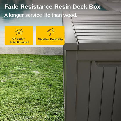 EAST OAK Outdoor Storage Box, 230 Gallon Deck Box, Waterproof, UV-Resistant - Image 3