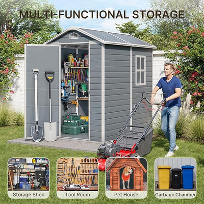 Gizoon 6x4 FT Outdoor Storage Shed - Image 8