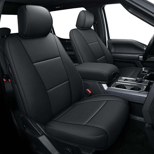AOMSAZTO Front Seat Covers for Ford F150 XL XLT: 2015-2024 SuperCrew & F250 by AOMSAZTO