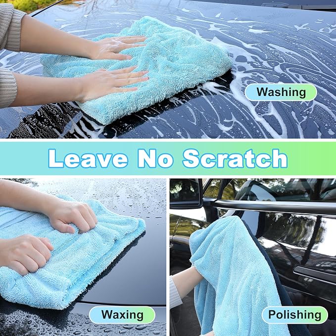 JOYMOOP Microfiber Towels for Cars, 2 Pack 63" x 29.5" Car Drying Towel - Image 6