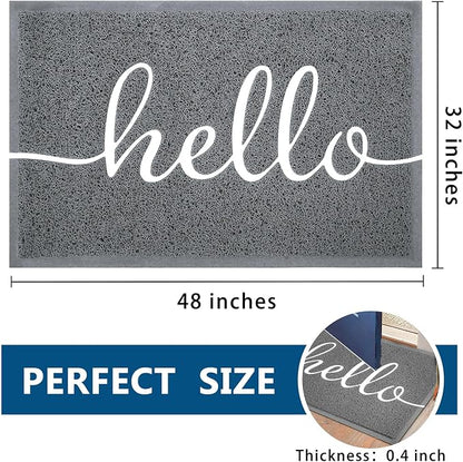 EARTHALL Funny Hello Mats Outdoor/Indoor, Front Door Mat Outside Entrance - Image 2