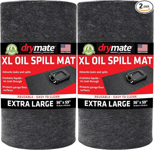 Drymate XL Oil Spill Mat, Premium Absorbent Oil Pad, Waterproof Backing by Drymate