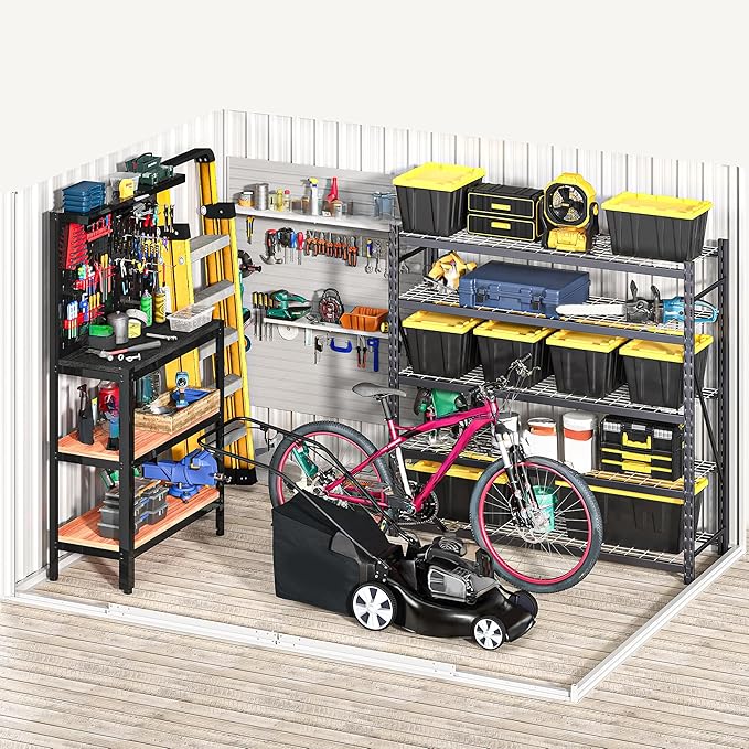 DWVO 8x6FT Outdoor Storage Shelter, Roomy Steel Tool Shed - Image 7