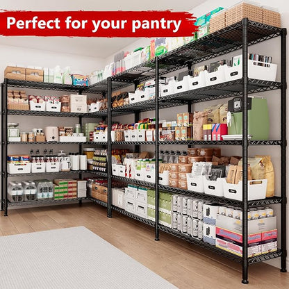 REIBII 70"W Storage Shelves Load 1600LBS, Metal Shelving 5-tier Wire Shelving - Image 4