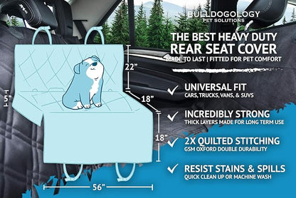 Bulldogology Dog Car Seat Cover - Image 3