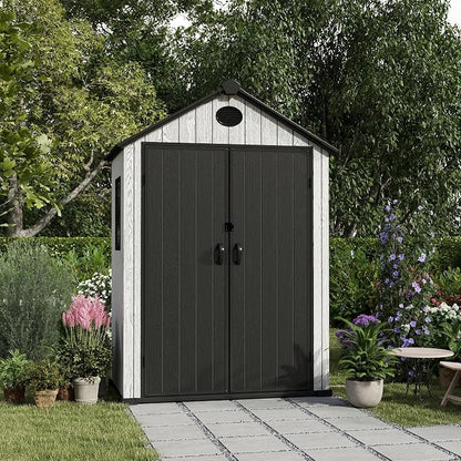 5.3x3.4 FT Resin Outdoor Storage Shed, 135 Cuft Garden Tool Sheds & Outdoor - Image 6