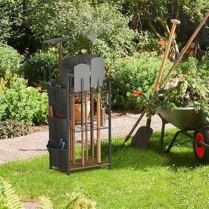 YBING Garden Tool Organizer, Yard Tool Stand - Image 7