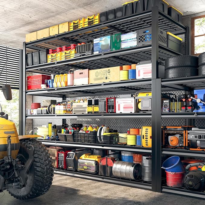 REIBII 60" W Garage Shelving, 2900LBS Storage Shelves, 6 Tier Heavy Duty - Image 2