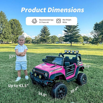12V Kids Ride on Car Truck, Kids Electric Vehicles Car Ride on Toy - Image 3