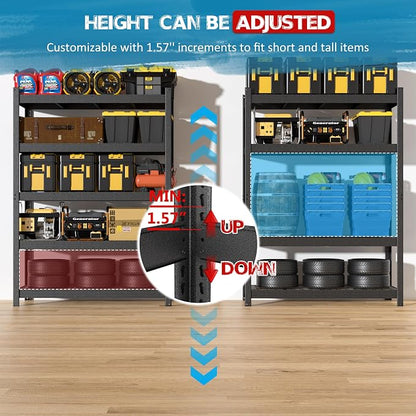 MUPATER 60.04”W × 24.02”D × 80.71”H Metal Storage Shelves, 3000 LBS Heavy Duty - Image 4