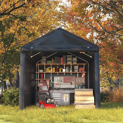 EROMMY 5x7 FT Carport Storage Shed, Heavy Duty Outdoor Storage Shed - Image 7