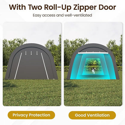 Kiss the Water Carport, Round Portable Garage, Steel Heavy Duty Carport - Image 5