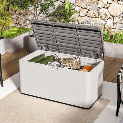 Premium Pro Edition 100 Gallon Lockable Resin Deck Box, Waterproof & - Image 3