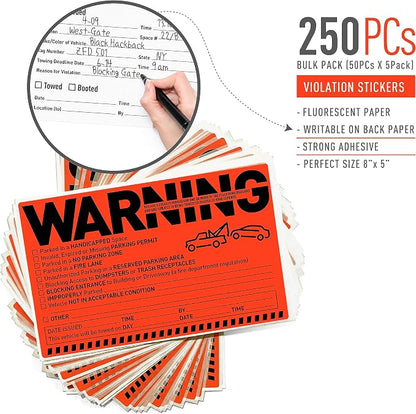 Easykart Labels 250 Parking Violation Notice Tow Stickers - Image 2