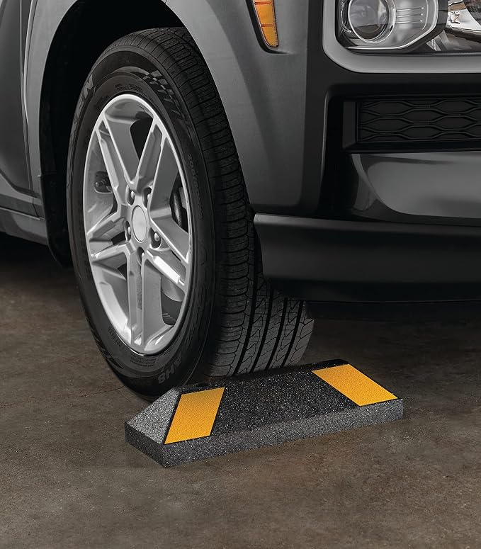 Rubberific Heavy Duty Rubber Parking Stop Durable Easy to Install Reflective - Image 4