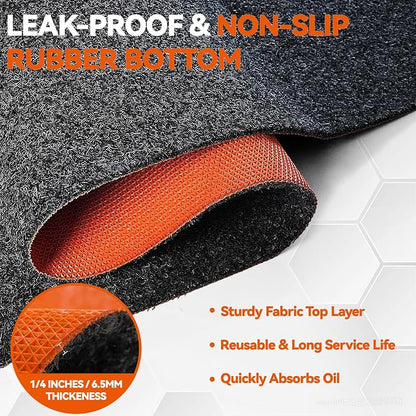 59" x 71" Heavy Duty Oil Spill Mat, Upgraded Garage Floor Mat - Image 2
