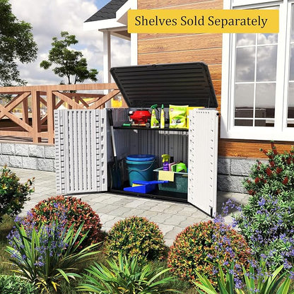 HOMSPARK Storage Shed Weather Resistance, Outdoor Storage Cabinet - Image 5