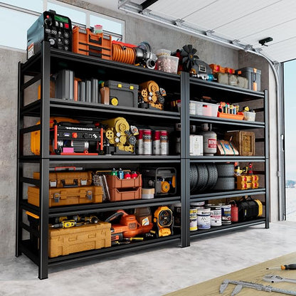 48" W Garage Shelving 3800Lbs Storage Shelves Heavy Duty 5 Tier Adjustable - Image 2