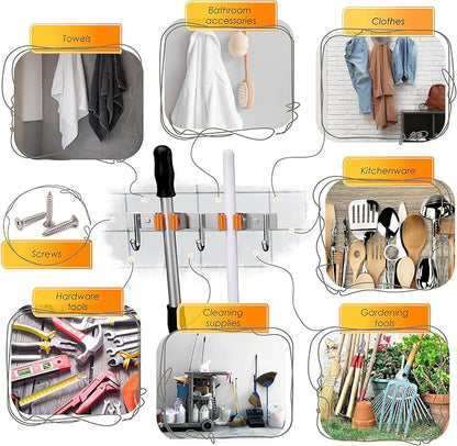 Heavy Duty Broom and Mop Holder Wall Mounted - Image 4