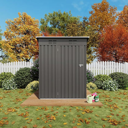 ARMSET 5x3 FT Metal Outdoor Storage Shed - Image 8