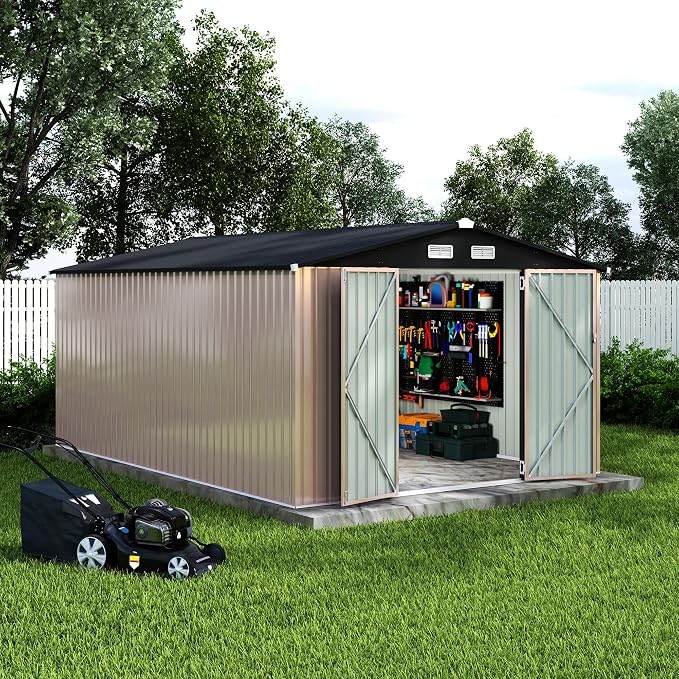 10x14 FT Metal Storage Sheds Outdoor, Metal ToolShed - Image 7