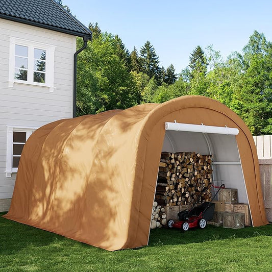 SUNBURY Carport, Round Portable Garage, Outdoor 13x20 ft Heavy Duty Carport by SUNBURY
