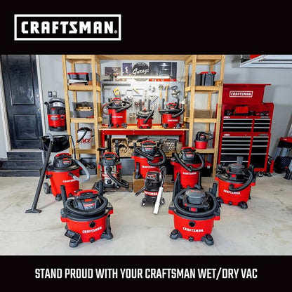 CRAFTSMAN CMXEVBE17590 9 Gallon 4.25 Peak HP Wet Dry Vac, Portable Shop Vacuum - Image 8