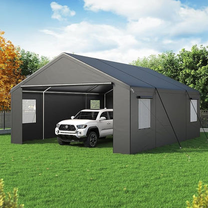 Polar Aurora Carport 20x20 FT, Heavy Duty Car Port Canopy, by PolarAurora