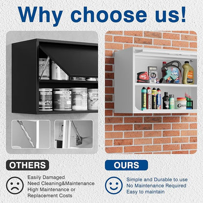 Metal Storage Cabinet White Wall Cabinets - Image 4