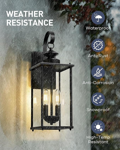 kudos Porch Lights, 18.1 inch Large Outdoor Wall Light, E12 Sockets, Anti-Rust - Image 3