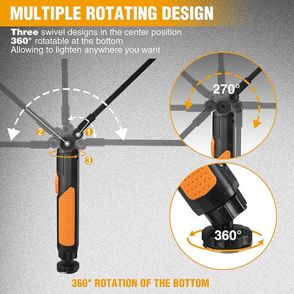 EverBrite LED Rechargeable Work Light, 800LM COB Foldable Flashlight, Magnetic - Image 3