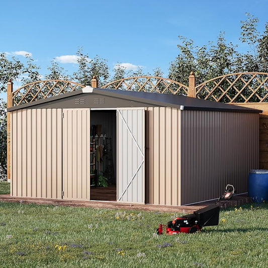 U-MAX 10' x 10' Shed Outdoor Storage Shed Clearance, Metal Garden Large Yard by U-MAX