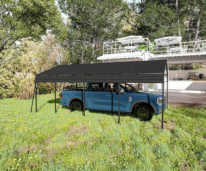 12x20 FT Metal Carport, Heavy Duty Car Port Canopy by ATOVERChristmasTree