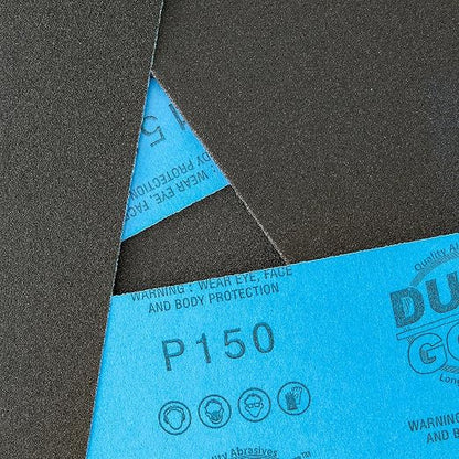 Dura-Gold Premium 150 Grit Wet or Dry Sandpaper Sheets, 5-1/2" x 9", Box of 25 - Image 2