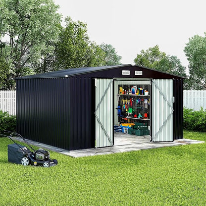 8x10 FT Metal Storage Sheds Outdoor, MetalTool Shed - Image 8
