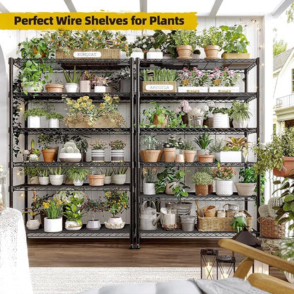 REIBII 71" H Storage Shelves 6 Tier Wire Shelving Unit 1200LBS Metal Shelves - Image 7
