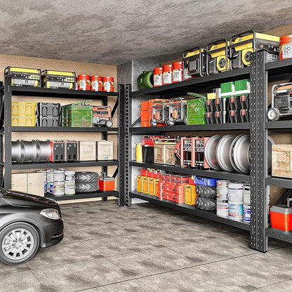 71.3" Wide Heavy Duty Garage Shelving Units, 5000LBS Deep Storage Shelves - Image 4